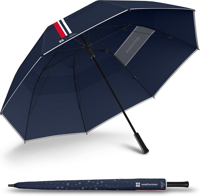 Weatherman Umbrella - Golf Umbrella - Windproof Sports Umbrella Resists Up to 55 MPH Winds - Available in 2 Sizes and 5 Colors - Image 1